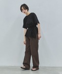 tシャツ 半袖 アシンメトリーウエストロープラ...の詳細画像2