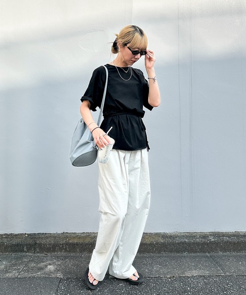 feepur（フェピュール） tシャツ アシンメトリーウエストロープ