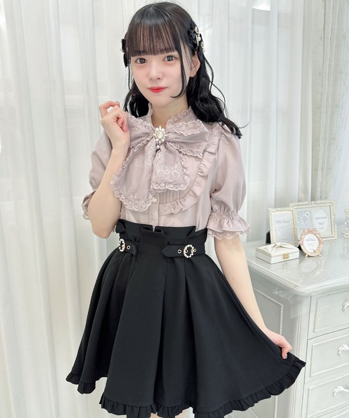 ROJITA パールバックルタッキングフレアスカート ROJITA スカート パールバックルタッキングフレアスカート