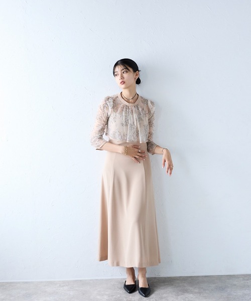 &Robu. ドレス レースボレロ レイヤード キャミ 結婚式 お呼ばれ
