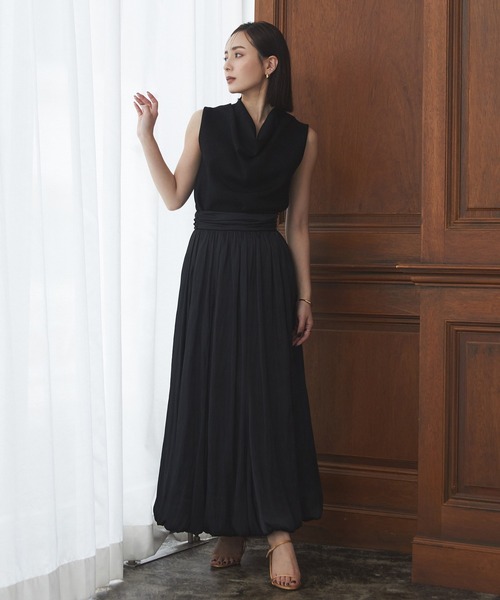 スカート サテンドレープバルーンスカート レディース : 84228055  