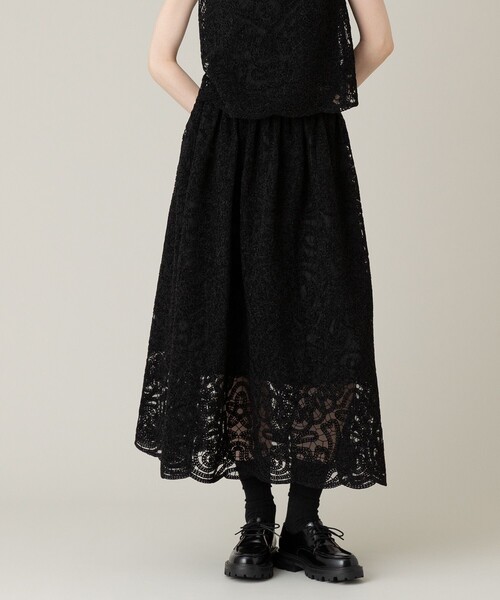 LOULOU WILLOUGHBY チュールフラワー刺繍スカート LOULOU WILLOUGHBY チュールフラワー刺繍スカート