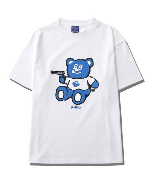 Bad Blue Logo T-shirt White★ロゴTシャツ Bad Blue Logo T-shirt White☆ロゴTシャツ (Bad Blue/Tシャツ