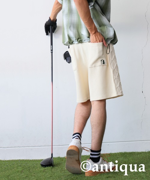 新品未使用タグ付き antiqua stch 切り替えハーフパンツ GOLF ANTIQUA GOLF×STCH ハーフパンツ レディース 送料無料・メール便