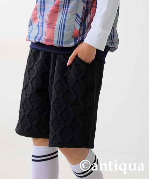 antiqua（アンティカ） パンツ 「STCH」切り替えハーフパンツ