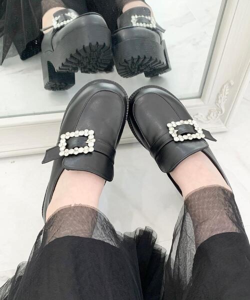 cs T&P（シーエスティーアンドピー） パンプス 厚底キラキラストーン 