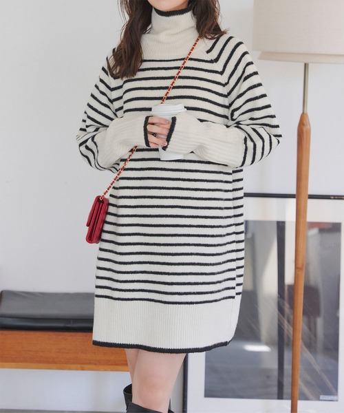 KOBE LETTUCE（神戸レタス） ワンピース ヤク風スフレタッチニット