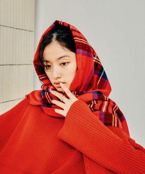 LEPSIM（レプシィム） ストール マフラー 洗えるチェックストール