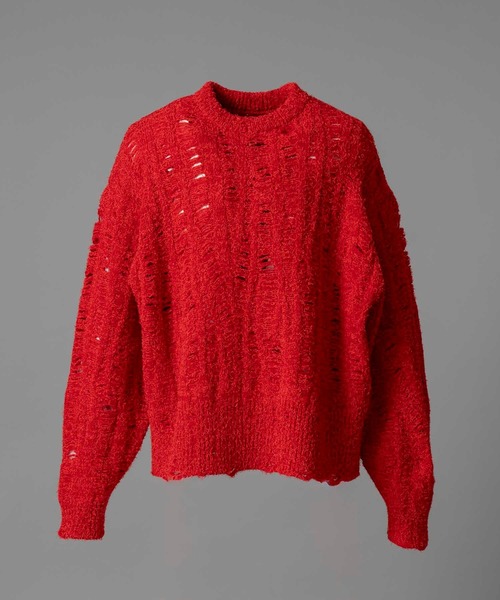 UNISEX》Prime-Over Damaged Wool Knit Pullover/プライム