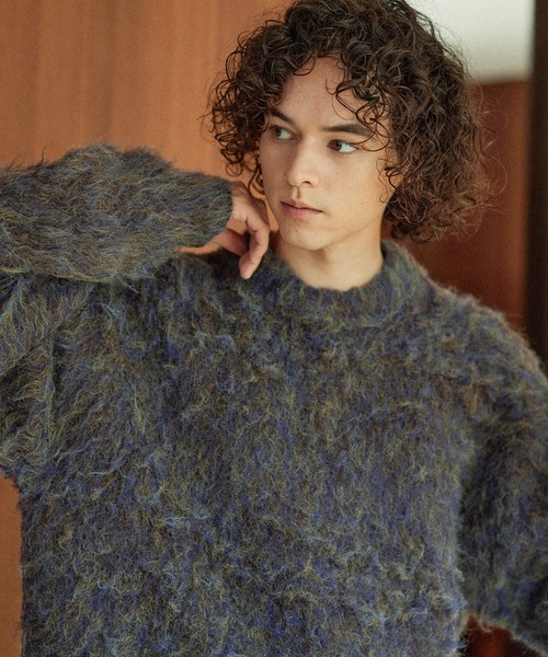 セーター ニット 「POLO CHAMPS 別注」ミックスシャギー貴族起毛クルー