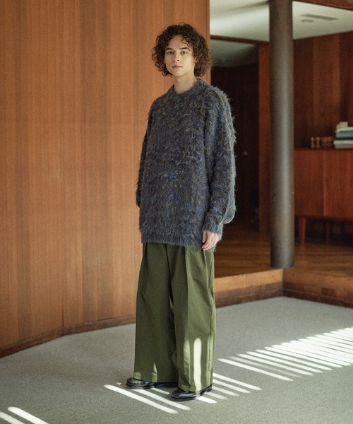 PELLICULE セーター セーター ニット 「POLO CHAMPS 別注」ミックスシャギー貴族起毛クルー