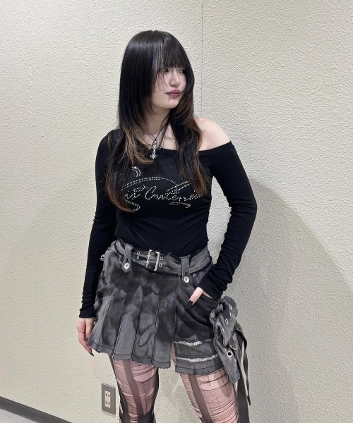REFLEM デニムスカート 「REFLEM/レフレム」アシメプリーツ