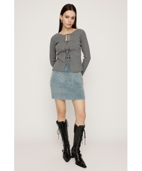 SLY（スライ） スカート 「WEB限定」GLITTER KNIT S/SK グリッター
