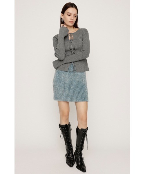SLY（スライ） スカート 「WEB限定」GLITTER KNIT S/SK グリッター