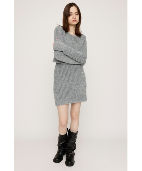 SLY（スライ） スカート 「WEB限定」GLITTER KNIT S/SK グリッター