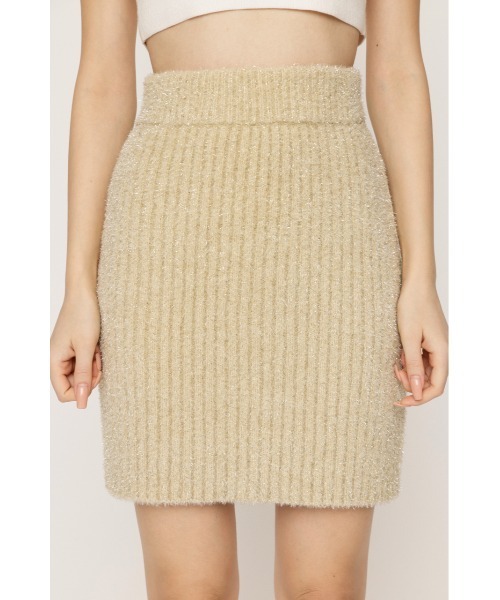 SLY（スライ） スカート 「WEB限定」GLITTER KNIT S/SK グリッター