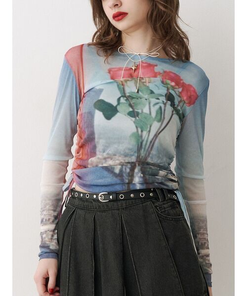 売れ筋商品お見逃しなく jouetie tシャツ フォトプリントシアートップス「セットアップ トップス