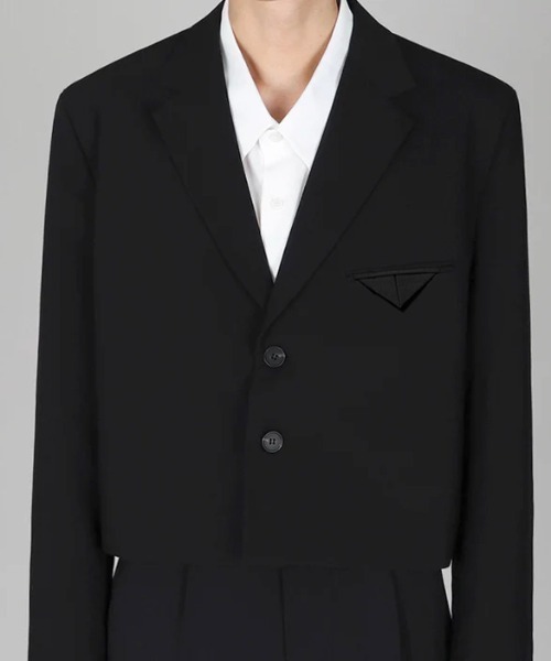 NEMETH テーラードジャケット 短ジャケ Mサイズ ブラック テーラード ジャケット ショート丈 パイピング ブラック M～XL