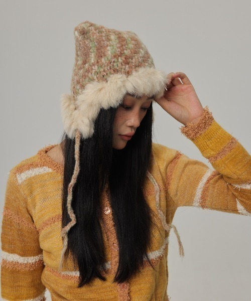 ❤お得なお品❤クリーニング済み Ｈ柄ニット帽 オレンジ エルメス レディース seyto（セイト）の「Hand made oversized chanky knit