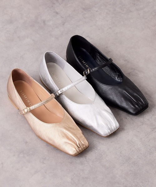 HIMIKO パンプス 「Made in Japan」「HIMIKO」ギャザーストラップ
