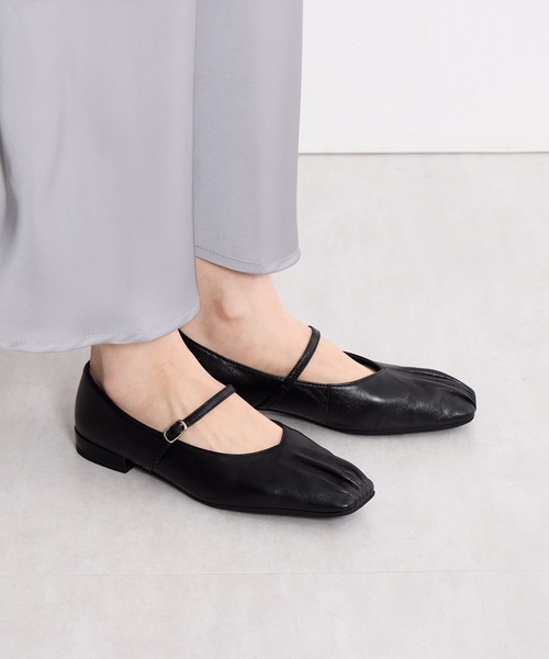 HIMIKO パンプス 「Made in Japan」「HIMIKO」ギャザーストラップ