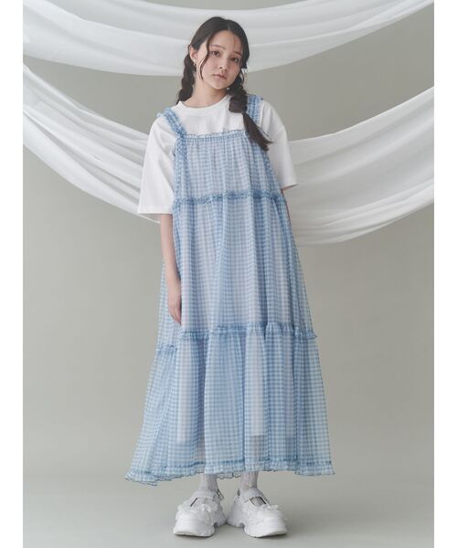 【美品】merry jenny ギンガム2wayミニワンピース ギンガム2wayミニワンピース｜メリージェニー（merry jenny