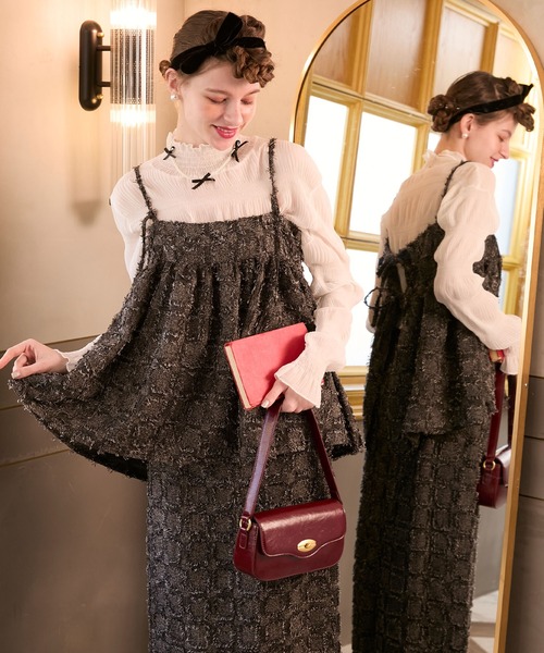 BONLECILL noir セットアップ 「BONLECILL noir」チェックフリンジ