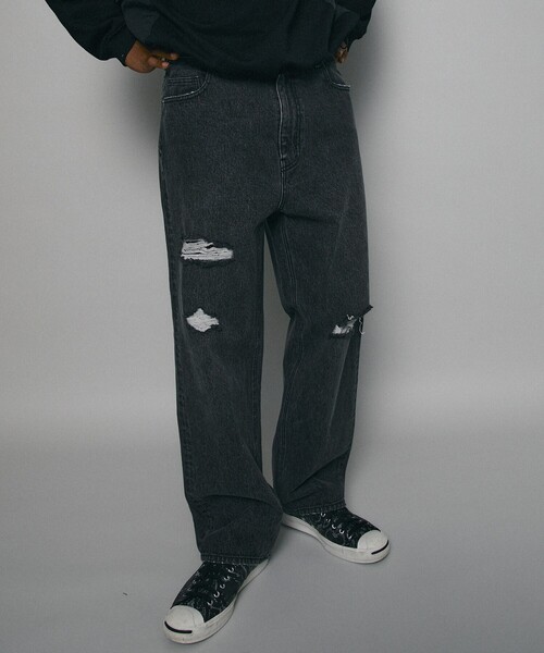 Firsthand（ファーストハンド） ジーンズ Crash Wide Denim Pants