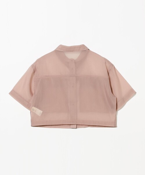 Ray BEAMS ブラウス シャツ シアー クロップドシャツ レディース