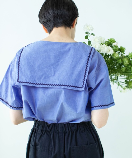 【超美品✨】パーリッシィ PAR ICI シャツ オープンカラー 総柄 日本製 PAR ICI ブラウス シャツ オーガニックマグワッシャー なみなみ