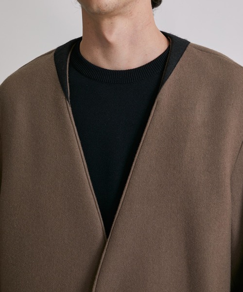UNITED TOKYO（ユナイテッドトウキョウ） ノーカラーコート 3 ブラウン