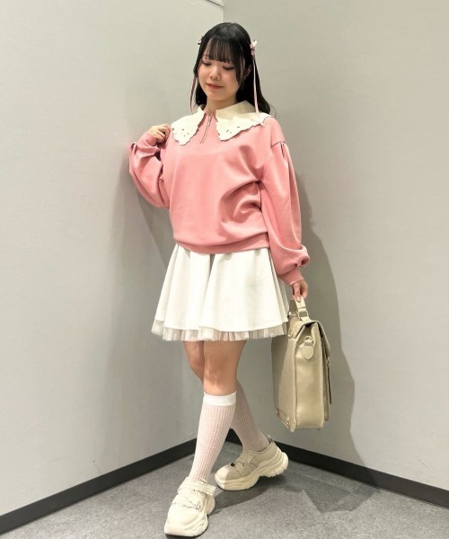 F i.n.t（フィント） トレーナー スウェット マーガレット衿ハーフ
