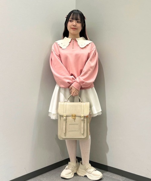 F i.n.t（フィント） トレーナー スウェット マーガレット衿ハーフ