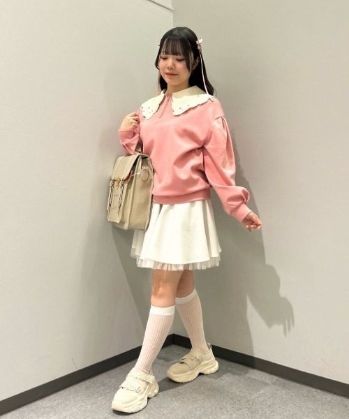 bonny♡フレアスエット RAY CASSIN】ピグメントレースフレアスウェットパンツ | OUTLET