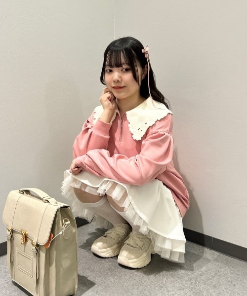 新品未開封 &TEAM ファンミ スウェット L ＆♡ F i.n.t（フィント） トレーナー スウェット マーガレット衿ハーフ