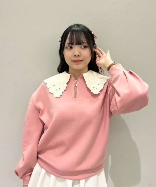F i.n.t（フィント） トレーナー スウェット マーガレット衿ハーフ