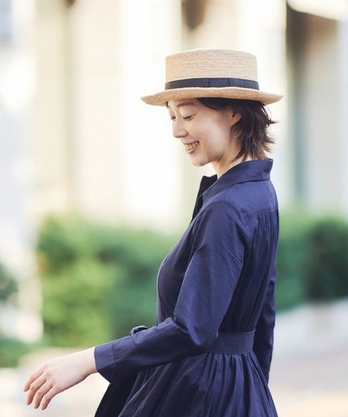 田中帽子店 帽子 ハット 日本製 ラフィア ポークパイハット ブリス