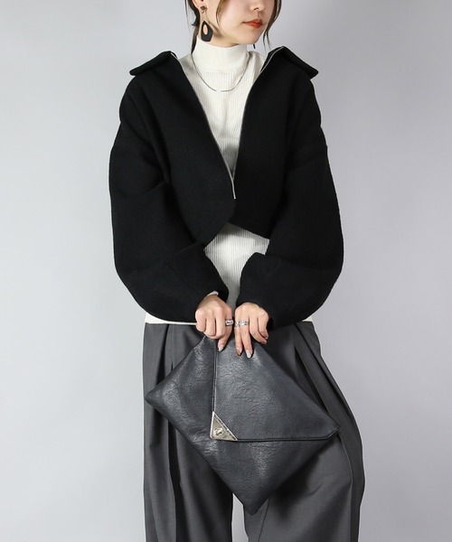 「and it_」 ブルゾン M ブラック レディース_画像6