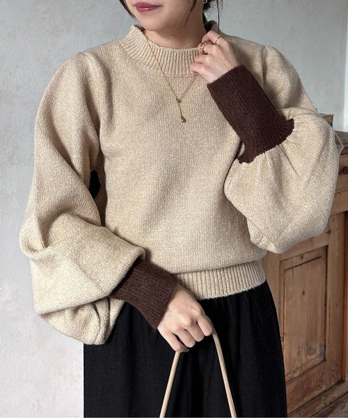 「Thevon」 長袖ニット FREE グレー レディース_画像2