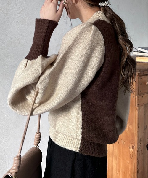 「Thevon」 長袖ニット FREE グレー レディース_画像4