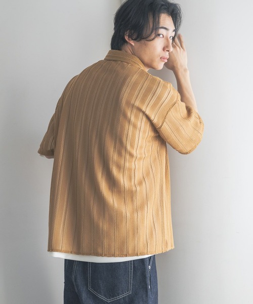 LOWRYS FARM シャツ メッシュスカシアミシャツSS 326148