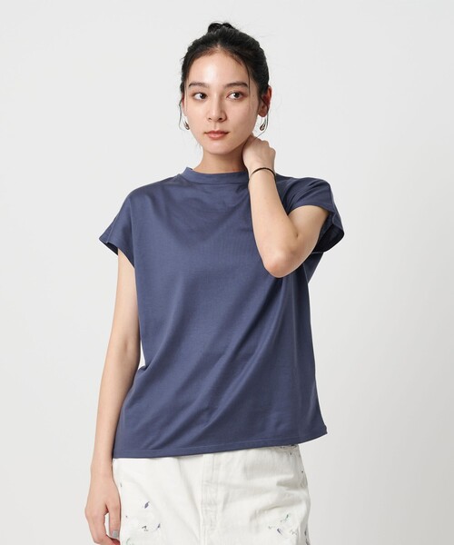 tシャツ クルーネック フレンチスリーブ カットソー レディース