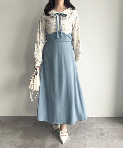 apres jour ドッキングティアードワンピース アプレジュール apres jour（アプレジュール） ワンピース 花柄ドッキングワンピース