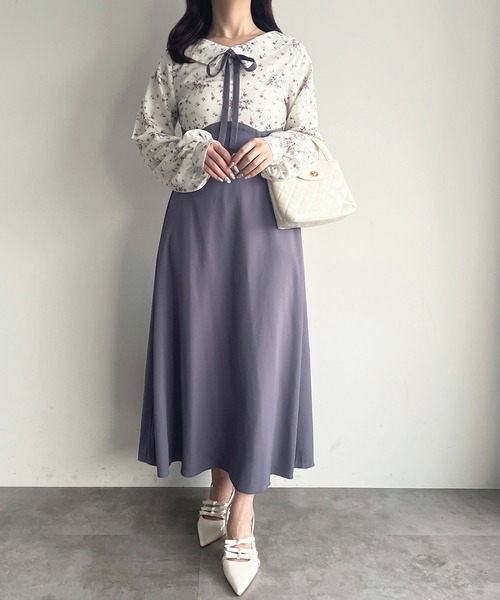 apres jour ドッキングティアードワンピース アプレジュール apres jour（アプレジュール） ワンピース 花柄ドッキングワンピース