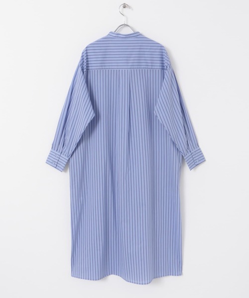 URBAN RESEARCH DOORS ワンピース カラーストライプシャツ
