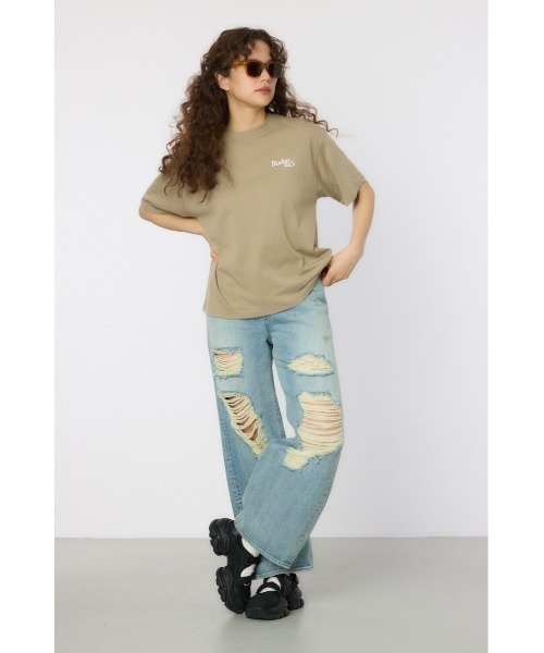 Flowers Logo Embroidery Tシャツ 黒と白色Ｍサイズ Flowers Logo Embroidery Tシャツ 黒&白色 Mサイズ価格