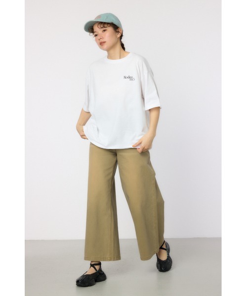 RODEO CROWNS WIDE BOWL tシャツ Flower Logo Embroidery T