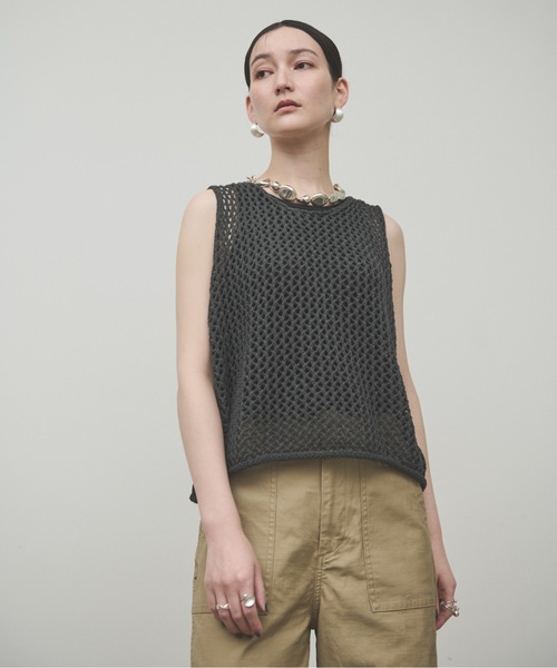 ベスト ジレ MESH KNIT VEST レディース ベスト ジレ Mesh Knit Vest / メッシュニットベスト レディース