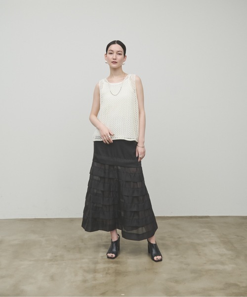 ベスト ジレ Mesh Knit Vest / メッシュニットベスト レディース