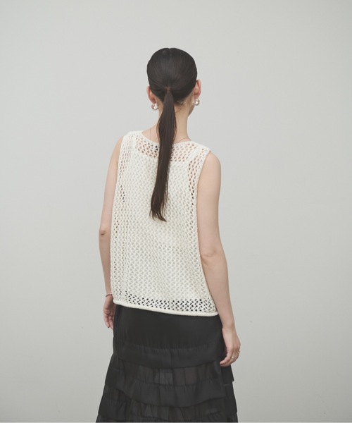 ベスト ジレ Mesh Knit Vest / メッシュニットベスト レディース